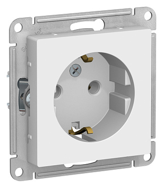 Розетка с заземлением 1 СП 16А механизм SE AtlasDesign лотос
