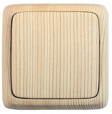 Переключатель 1 ОП 10А (изол.пл.) Hegel Alfa сосна