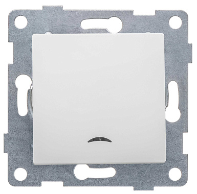 Выключатель 1 СП 10А с подсв. механизм Gusi Electric Ugra белый