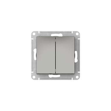 Переключатель 2 СП 10АХ сх.6/2 механизм безвинт. зажим SE AtlasDesign сталь