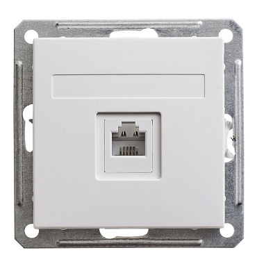 Розетка 1 СП телефонная RJ11 механизм SE W59 белый