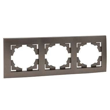 Рамка 3-постовая EKF Валенсия графит