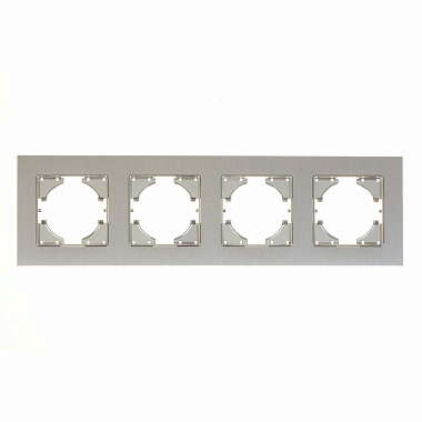 Рамка 4-постовая Gusi Electric Ugra аллюминий, цвет серебро