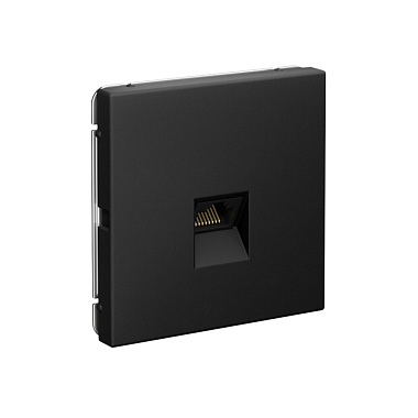 Розетка 1 СП комп. RJ45 кат.6а механизм SE ArtGallery карбон