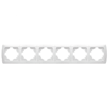 Рамка 6-постовая горизонтальная Viko Carmen белый