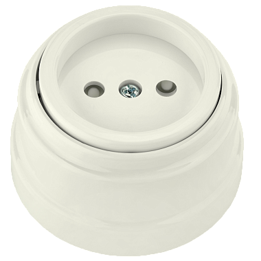 Розетка 1 ОП 16А с з/шт Bylectrica Ретро бежевый