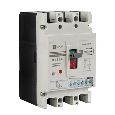 Выключатель автоматический 3P  63А 50кА 100/63А  с электрон. расц. ВА-99М EKF PROxima