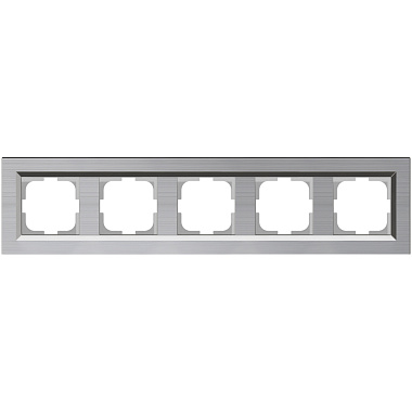 Рамка 5-постовая Ovivo Quantum серебро