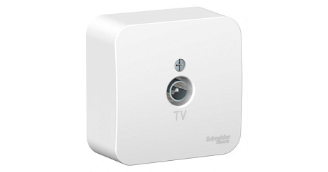 Розетка 1 ОП TV (изол.пл.) SE Blanca белый