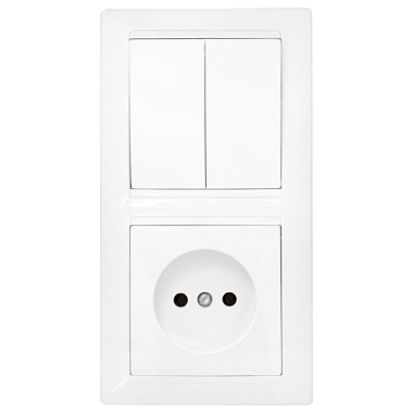 Блок комб. СП (2кл + 1роз) Bylectrica Стиль белый