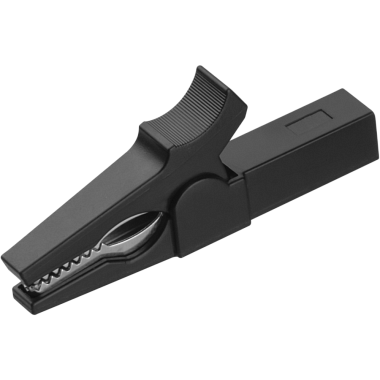 Зажим "крокодил"  15А 55мм (10шт черн/упак) Онлайт 90 185