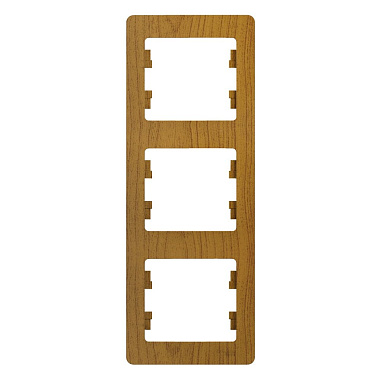 Рамка 3-постовая вертикальная SE Glossa дуб