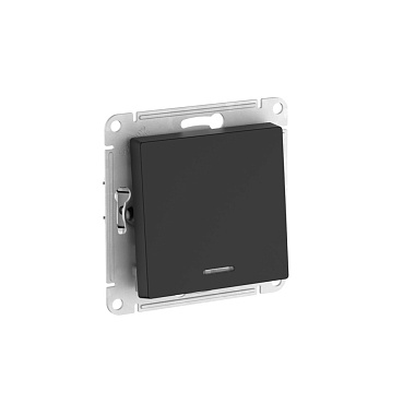 Выключатель 1 СП 10АХ с подсв. сх.1а механизм безвинт. зажим SE AtlasDesign карбон