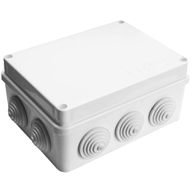 Коробка расп. ОП 150х110х70мм IP54 10 вводов (10 гермовводов) крышка на винтах белый E.p.plast