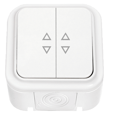 Выключатель 2 ОП IP54 10А проходной Bylectrica Пралеска Аква белый