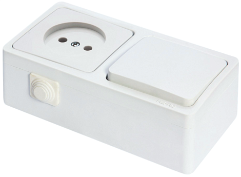 Блок ОП (1кл. + 1роз.) IP20 Ne-ad Murat белый