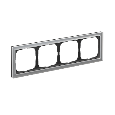 Рамка 4-постовая орг. стекло SE ArtGallery Pure алюминий