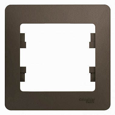 Рамка 1-постовая SE Glossa шоколад НЕ ПРОДАВАТЬ БЕЗ МЕХАНИЗМОВ (518563; 518566; 629760)