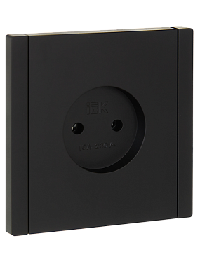 Розетка 1 СП 10А IEK FP118 Forte&Piano черный