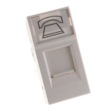 Розетка модульная телефонная RJ-11 1 модуль IEK Праймер белый