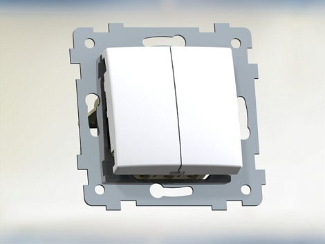 Выключатель 2 СП 10А механизм Кунцево-Электро Мария белый