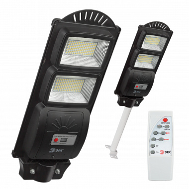 Светильник консольный на солн. бат. ЭРА SMD с кронштейном 40W с датч.движ. ПДУ 700lm 5000К IP66 Б0046800