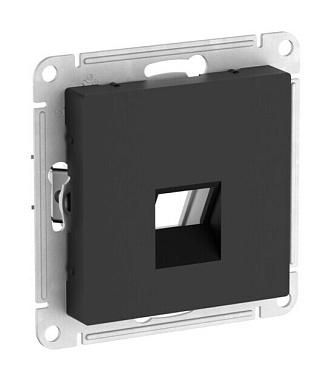Лицевая панель розетки 1-местной для функций типа Keystone SE Atlasdesign карбон