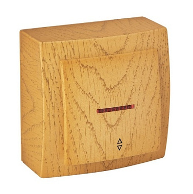 Выключатель 1 ОП 10А проходной с подсв. Nilson Themis Wood дуб