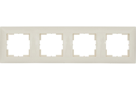 Рамка 4-постовая Мария Кунцево-Электро слоновая кость
