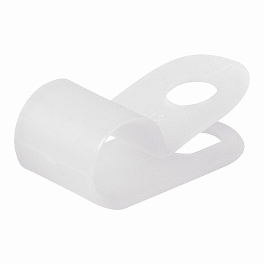 Скоба под винт  6мм (упак/50шт) Rexant белая