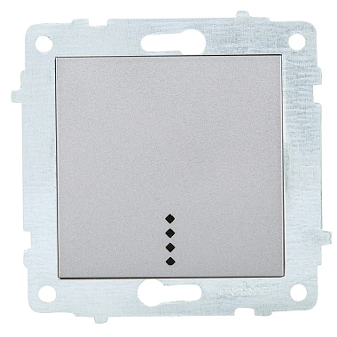 Выключатель 1 СП 10А с подсв. механизм Ovivo серебро