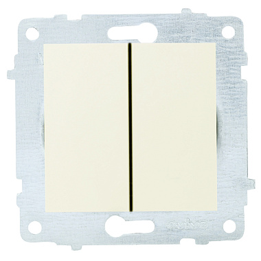 Выключатель 2 СП 10А механизм Ovivo крем