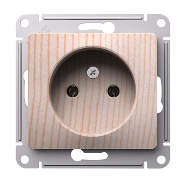 Розетка 1 СП 16А механизм SE Glossa сосна