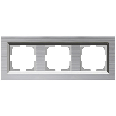 Рамка 3-постовая Ovivo Quantum серебро