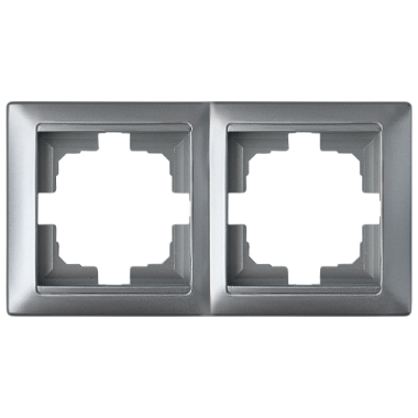 Рамка 2-постовая Bylectrica Стиль серебро
