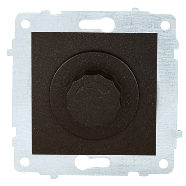 Светорегулятор 1 СП 800Вт поворотный (диммер) механизм Ovivo черный металлик