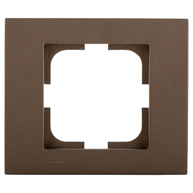 Рамка 1-постовая Ovivo Grano мокко