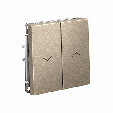 Выключатель 2 СП 10А для жалюзи механизм безвинт. зажим SE ArtGallery шампань