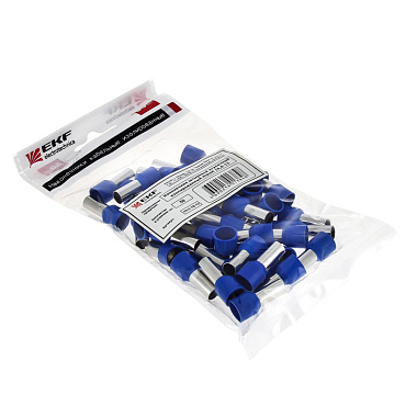 Наконечник штыревой втулочный изолированный НШвИ 2,5-12 (упак/50шт) EKF