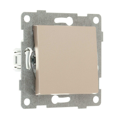 Выключатель 1 СП 10А с самовозв. механизм Gusi Electric Ugra шампань