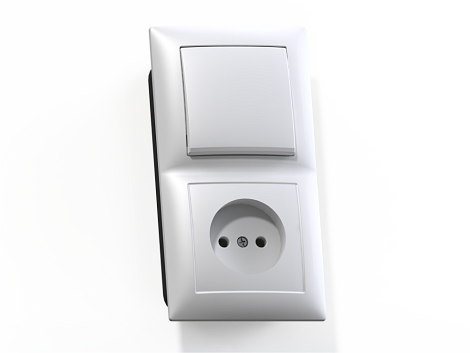 Блок комб. СП (1кл + 1роз) Кунцево-Электро Селена белый