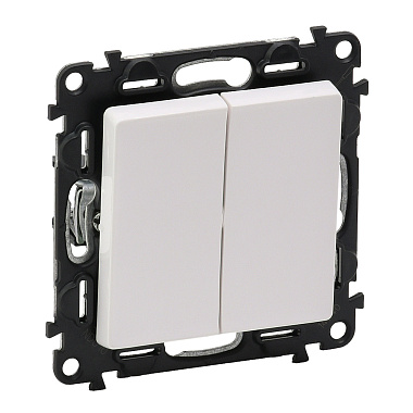 Переключатель 2 СП 10А механизм Legrand Valena Life белый