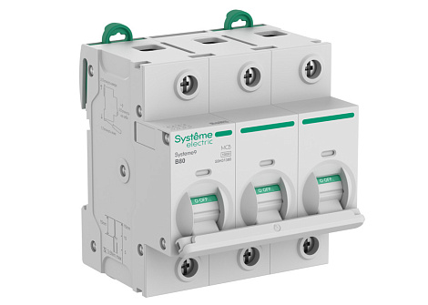 Автоматический выключатель 3P  80A (B) 10kA АВ 400В 27мм SE Systeme9