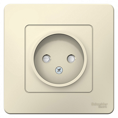 Розетка 1 СП 16А с з/шт SE Blanca молочный