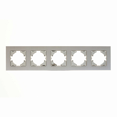 Рамка 5-постовая Gusi Electric Ugra аллюминий, цвет серебро
