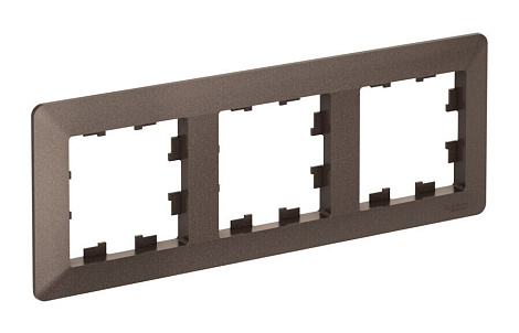 Рамка 3-постовая SE AtlasDesign Air мокко/дымчатый черный