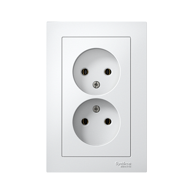 Розетка 2 СП 16А SE AtlasDesign белый