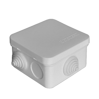 Коробка расп. ОП 75х75х45мм IP54 6 вводов (3 гермоввода) серый E.p.plast
