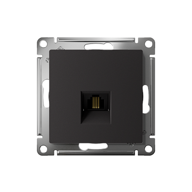 Розетка 1 СП телефонная RJ11 механизм SE AtlasDesign карбон