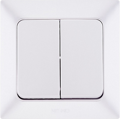 Выключатель 2 СП 10А Ne-ad Aras белый жемчуг